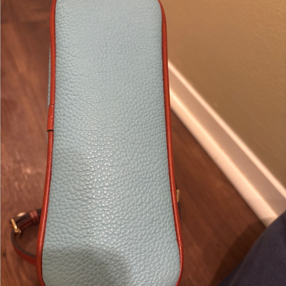 Dooney & Bourke Light Blue and Brown Crossbody Bag - Picture 4 of 4